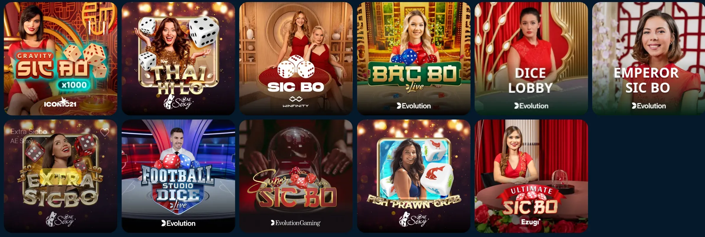 Aureonplay Casino live dice games