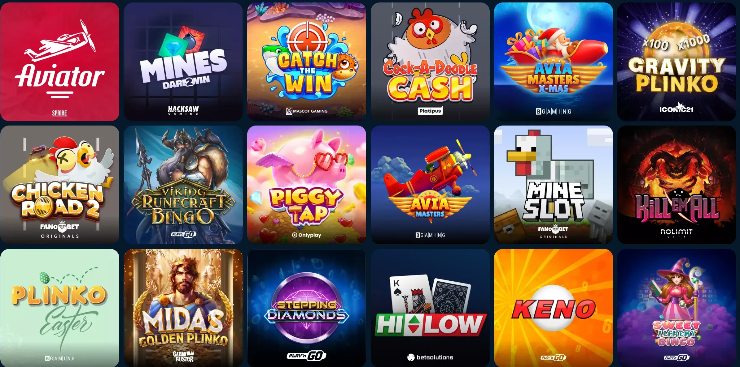 Aureonplay Casino instant games